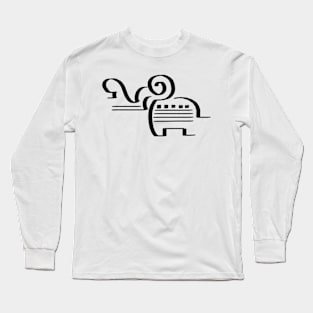 Stylized Elephant Long Sleeve T-Shirt